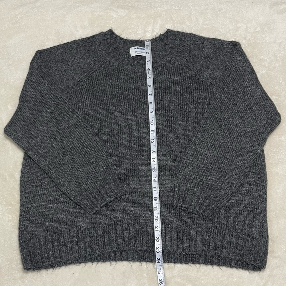 Cozy Charcoal Gray Knit Sweater - Picture 2 of 5